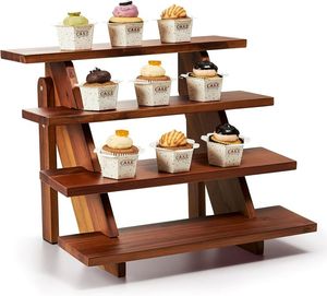Soporte Decorativo de Madera Hecho a Mano para Cupcakes, Exhibición de Pasteles, Mesas de Postres, Decoración para el Hogar, Panadería y Fiestas - Product Image 2