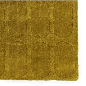 Contemporary Gold Hand Tufted Checkered Carpet Modern Geometric Area Rug Soft Textured <b>Floor</b> Rug for Living Room Bedroom Decor - Product Image 5