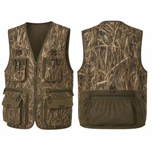 Gilet de chasse décontracté pour hommes MEGAMAPLE, camouflage, softshell, manches longues, polyester respirant, vêtements d'extérieur, été, numérique - Product Image 1