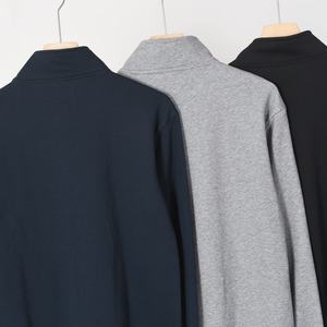 Sweat-shirt à capuche mi-zippé pour homme en mélange de coton, pull décontracté streetwear à manches longues, confortable à porter - Product Image 6