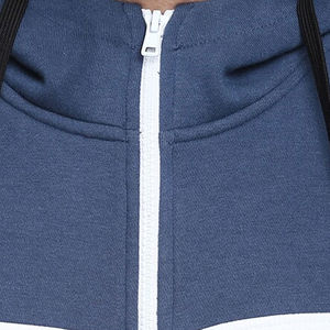 Sudaderas con capucha de forro polar grueso de poliéster/algodón personalizadas, extragrandes, con cremallera, forradas, antipilling, servicio OEM, estilo urbano para hombre - Product Image 2