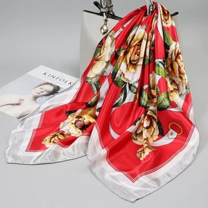 Stock Wholesale New Lady Vintage Long Silk <b>Scarf</b> Fashion Pattern 100% Silk Satin Multi-Functional <b>Large</b> Square <b>Scarf</b> - Product Image 2
