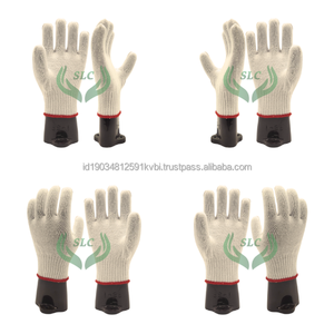 Gants de travail en coton, poignet tricoté, antidérapants, texture micro-diamantée sur les doigts, gants de sécurité polyvalents - Product Image 2