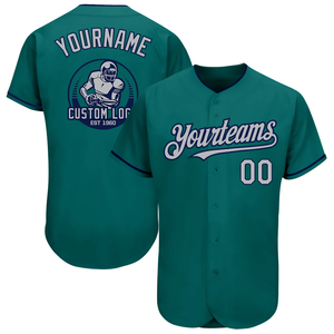 Maillot de baseball personnalisé en sublimation, polyester mesh vert, style rétro streetwear, impression sur t-shirt - Product Image 1
