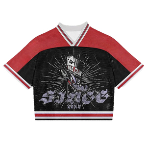 Maillot de football surdimensionné personnalisé pour homme, style streetwear, séchage rapide, respirant, couleurs et logo personnalisables, 100 % polyester, maille, coupe courte - Product Image 4