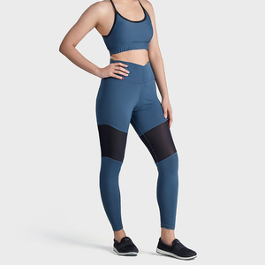 Leggings Deportivos de Primera Calidad para Mujer, Elásticos, Ajustados, con Diseño de Parches, Sin Costuras, al Por Mayor - Product Image 4