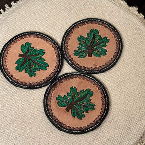 Ensemble de sous-verres en cuir de luxe usiné à la main en cuir véritable supports de haute qualité décoration de Table à la maison pour boissons café bière - Product Image 4