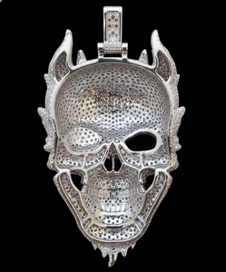 Pendentif Crâne Hip Hop Personnalisé pour Homme, Pendentif Crâne Moissanite Iced Out, Pendentif Hip Hop Personnalisé pour Homme - Product Image 2