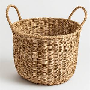 Cesta rectangular premium de hierba marina natural diseñada para organizar estanterías y lograr una vida sin desorden. - Product Image 2