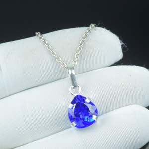 Colgante de Tanzanita Natural en Forma de Lágrima, Plata de Ley 925, Colgante Boho Hecho a Mano, Joyería de Piedras Preciosas, Regalo - Product Image 3