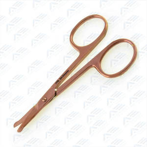 กรรไกรตัดเล็บเด็กสีโรสโกลด์3.5 "สแตนเลสพร้อมหัววัดความปลอดภัยสำหรับตัดขนจมูกและดูแลเล็บให้เรียบ - Product Image 2