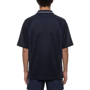 Camiseta de Fútbol para Hombre, Color Azul Marino, Panel Perforado, Cuello en V, Ropa Deportiva de Malla, Venta al Por Mayor - Product Image 5