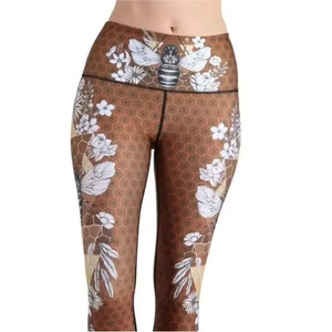 Leggings de Yoga con Estampado Floral de Cintura Alta para Mujer, Pantalones Deportivos Elásticos para Gimnasio, Ropa Deportiva Suave y Transpirable - Product Image 5
