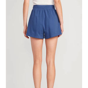 Nouveaux shorts de jogging pour femme en molleton de coton délavé à l'acide, taille haute avec cordon de serrage, design personnalisé, qualité supérieure - Product Image 5