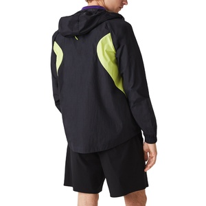 Customized Color Block Hooded Windbreaker Jacket Side Pocket Custom Logo Outdoor Cuff Rib Lightweight Jacket For Men - Product Image 2