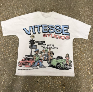 T-shirt Homme Personnalisé 2026 en Coton Délavé Acide, Grammage Lourd 300g, Écologique, Coupe Formelle Oversize, Imprimé Léopard DTG, Coupe Boxy - Product Image 1