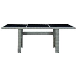Light Grey Outdoor Garden <b>Table</b> Rattan <b>Plastic</b> Frame Contemporary Design <b>Patio</b> Furniture - Product Image 3