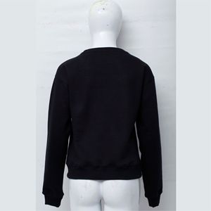 Sudadera personalizada con bloques de color blanco y rojo, cuello redondo moderno, tejido de algodón de alta calidad, ropa de marca OEM, suministro al por mayor. - Product Image 3