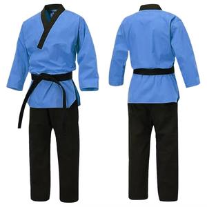 Uniforme de Taekwondo professionnel avec ceinture noire, col en V, logo personnalisé, Dobok d'arts martiaux, tenue d'entraînement de karaté pour étudiants - Product Image 2