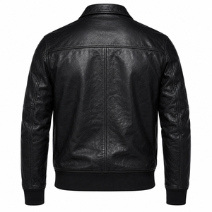 Luxury Genuine <b>Leather</b> Field <b>Jacket</b> for Men Modern Utility Design Full Grain <b>Leather</b> Premium Casual Fashion Outerwear - Product Image 2