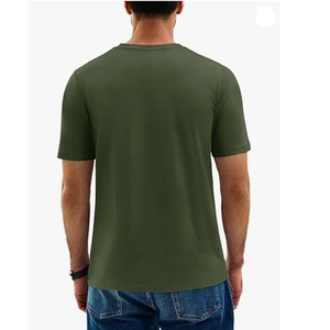 Camiseta Formal de Cuello Redondo para Hombre, de Alta Calidad, con Logotipo Personalizado, Corte Holgado, 100% Algodón, Impresión en Serigrafía, Anti-Pilling - Product Image 2