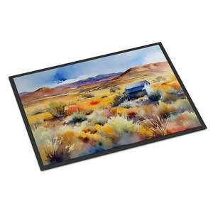 Nevada Sagebrush Aquarelle Paillasson Antidérapant Lavable Low Pile 24H X 36W Intérieur Extérieur Tapis D'entrée Tapis De Porte D'entrée - Product Image 1