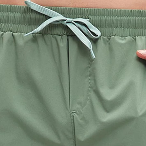 Pantalones Cortos Deportivos para Hombre, Color Verde Salvia, de Secado Rápido, Cintura Elástica con Cordón, para Entrenamiento de Verano, Ligeros - Product Image 4