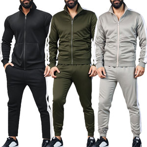 Ensemble de survêtement décontracté pour homme, veste à col montant zippée, pantalon de sport, ensemble 2 pièces, style hip-hop, pour la course et le jogging - Product Image 4