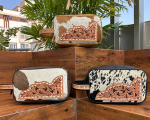 กระเป๋าเครื่องสำอางของผู้หญิงกระเป๋าเครื่องสำอางหนังวัวกล่องใส่เครื่องสำอาง - Product Image 4