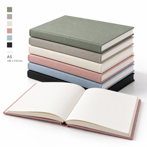 Leather Notebook Cover Custom Notebook Printing Kraft <b>Paper</b> Cover <b>A4</b> Journal with Grid Pages Ribbon Bookmark Custom Logo - Product Image 1
