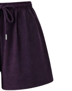 Conjunto de 2 Piezas para Mujer, Color Morado, Top Corto sin Mangas con Cordón Ajustable y Pantalones Cortos, Tejido Sólido y Transpirable, Ropa Casual de Primavera/Verano - Product Image 6