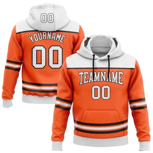 Sweat à capuche sportif inspiré de l'Anaheim, nouveau design personnalisé orange, blanc et noir, en 3D, pour les jours de match, vente en gros directe - Product Image 1