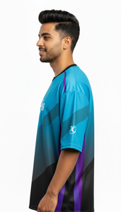 Camiseta de Moda Casual para Hombre, Corte Regular, Sublimada, de Poliéster/Algodón, Transpirable, Estilo Urbano - Product Image 3