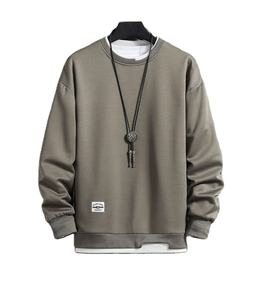 Sudadera con capucha y cuello redondo de manga larga personalizada OEM para hombre Color sólido para prendas de vestir de invierno con cuello de polo con patrón de impresión - Product Image 2