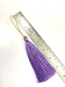 Manta de muselina con borlas bordadas al por mayor, 100% poliéster, decorativa para marcapáginas, cadenas corporales, teléfonos móviles y cortinas. - Product Image 3