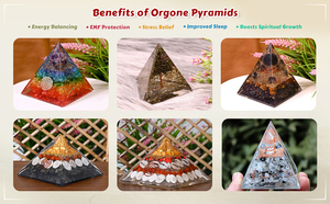 Pyramide d'Orgone en Pierre de Lune Arc-en-ciel Faite à la Main, avec Éclats de Pierres Naturelles, Pyramide de Cristal d'Orgonite pour la Méditation et la Décoration Intérieure, Vente en Gros - Product Image 6
