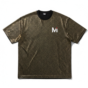 T-shirt imprimé oversize tendance 2026 avec strass pour homme, logo personnalisé, streetwear Y2K, coton épais, épaules tombantes, motif graphique - Product Image 1