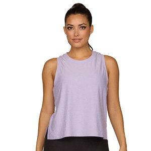 Débardeur court de sport et fitness pour femmes grandes tailles, col rond, usage quotidien, hauts d'entraînement et de gym - Product Image 1