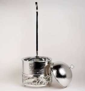 Plat de service créatif en acier inoxydable avec couvercle suspendu, support floral ajouré, pour buffet, nouvel arrivage, ustensiles de cuisine - Product Image 3