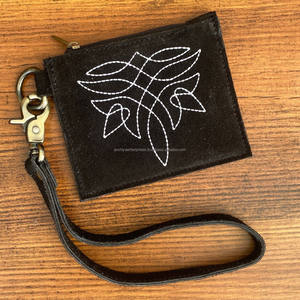 Genuine Suede Leather Coin Purse <b>Boot</b> Stich Wallet Purse Small New Arrival Fashionable Hot Sale Wristlet Unisex Coin Purse - Product Image 2