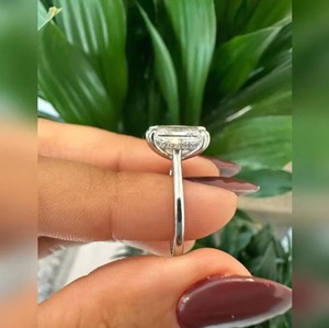 Luxury Radiant Cut Lab Grown <b>Diamond</b> <b>Ring</b> In 925 Sterling Silver For Women Perfect For Engagement Wedding And Anniversary Gift - Product Image 5