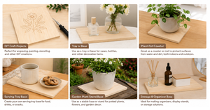 EFS Láminas de Madera de Tilo Cuadradas sin Acabado, Paneles de Madera Maciza Multifuncionales para Manualidades, Tablas Lisas y Pulimentadas - Product Image 3