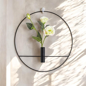 metal Iron <b>Vase</b> Handcrafted Decorative Home Accent Durable Lightweight Rust Resistant Flower Holder For Indoor Decoration Office - Product Image 3