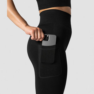 Leggings de compression personnalisés pour femmes avec poches latérales, pour le fitness et le yoga, effet push-up fessier en V, coupe ajustée, pour adultes - Product Image 3