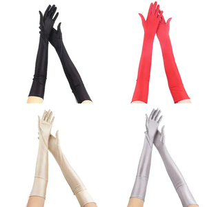 Noble Banquet Style Women's Gold Velvet <b>Long</b> Dinner Dress <b>Gloves</b> 53cm Lengths Warm Elastic for Outdoor Spring Dress <b>Gloves</b> - Product Image 6