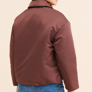 Zipper-Up High Quality Customized <b>Waterproof</b> Eco-Friendly <b>Breathable</b> Quick Dry Memory Heavyweight Hooded Bomber <b>Jackets</b> <b>Women</b> - Product Image 2