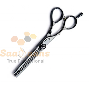 กรรไกรตัดผมใบมีดคมทำจากสเตนเลสเคลือบสีดำสำหรับมืออาชีพกรรไกรตัดผม - Product Image 3