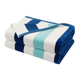 Serviette de plage rayée de luxe pour hôtel, avec logo imprimé – Offre spéciale - Product Image 2