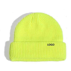 Gorro Unisex para Adultos, Color Sólido, Tejido, Gorro de Invierno, Estilo Casual, Cálido, Acrílico, Medida de Circunferencia de la Cabeza - Product Image 6