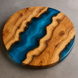 Plateau de table en résine polie de qualité supérieure |   Surface de luxe artisanale de designer pour tables à manger et projets d'intérieur, personnalisable pour Diwali - Product Image 3